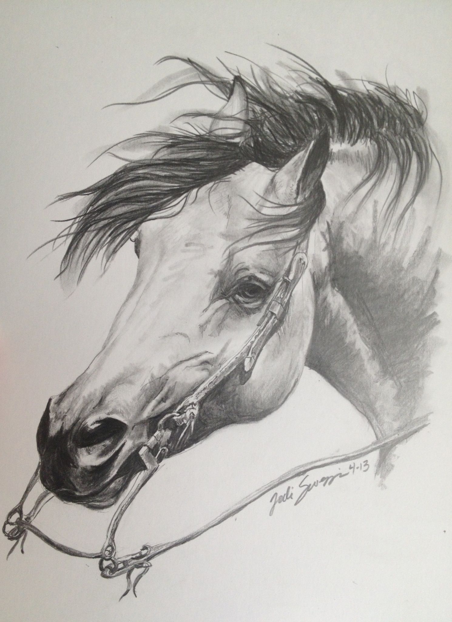 1490x2047 cutting horse graphite my artwork horse artwork, horse - Cutting Horse Drawings