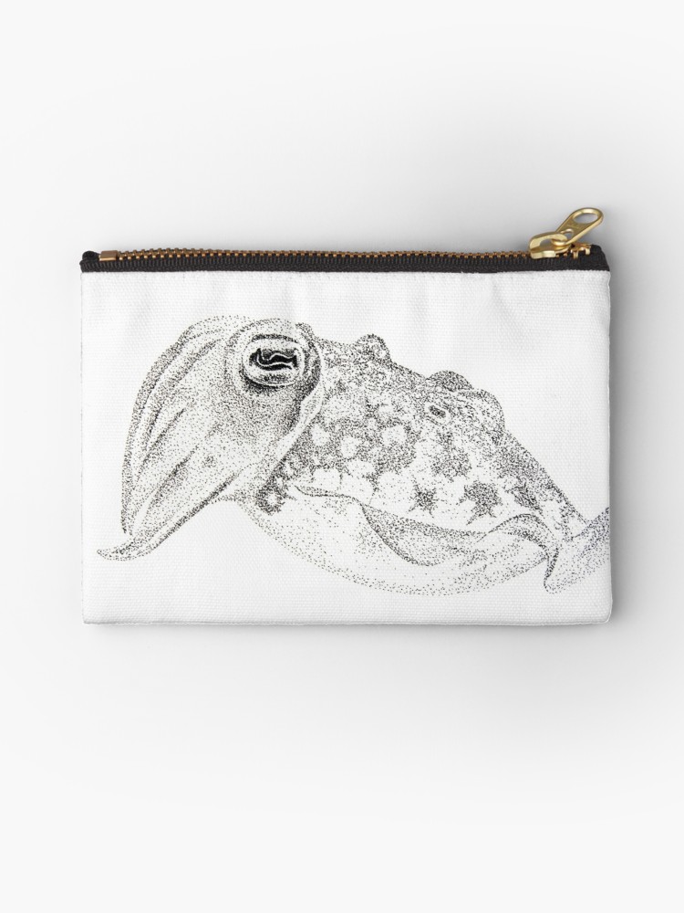 750x1000 Red Cuttlefish Ink Drawing - Cuttlefish Drawing