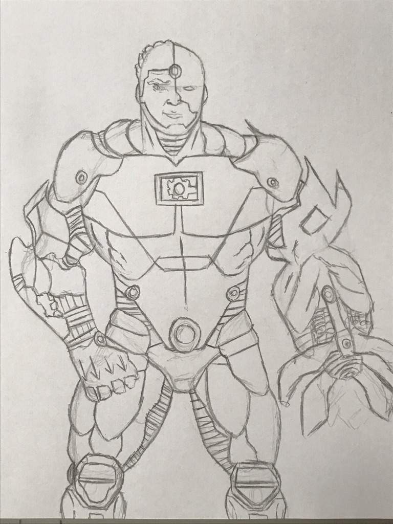 768x1024 Cyborg Drawing Comics Amino - Cyborg Drawing