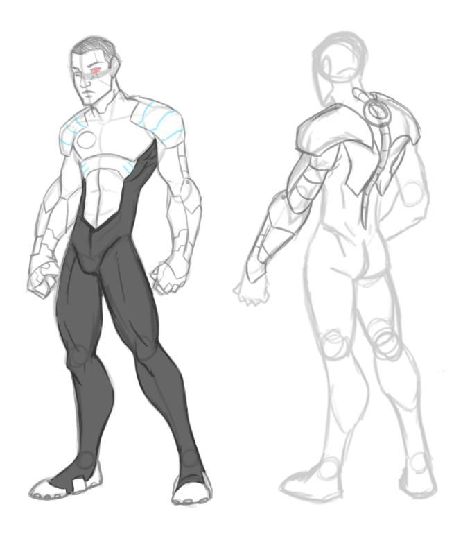 655x770 Cyborg Comic Drawings Cyborg's Cool Redesign Thread Cyborgs - Cyborg Drawing