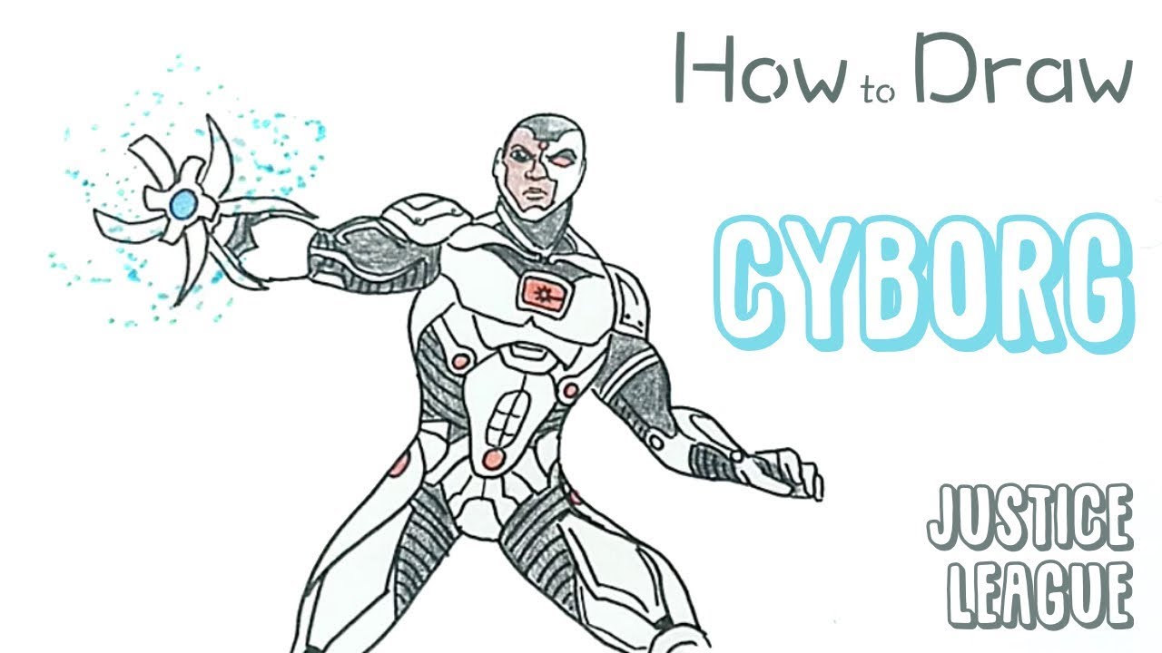 1280x720 How To Draw Cyborg From Justice League - Cyborg Drawing