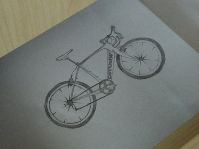 400x300 Pencil Drawing Of Cycle - Cycle Drawing