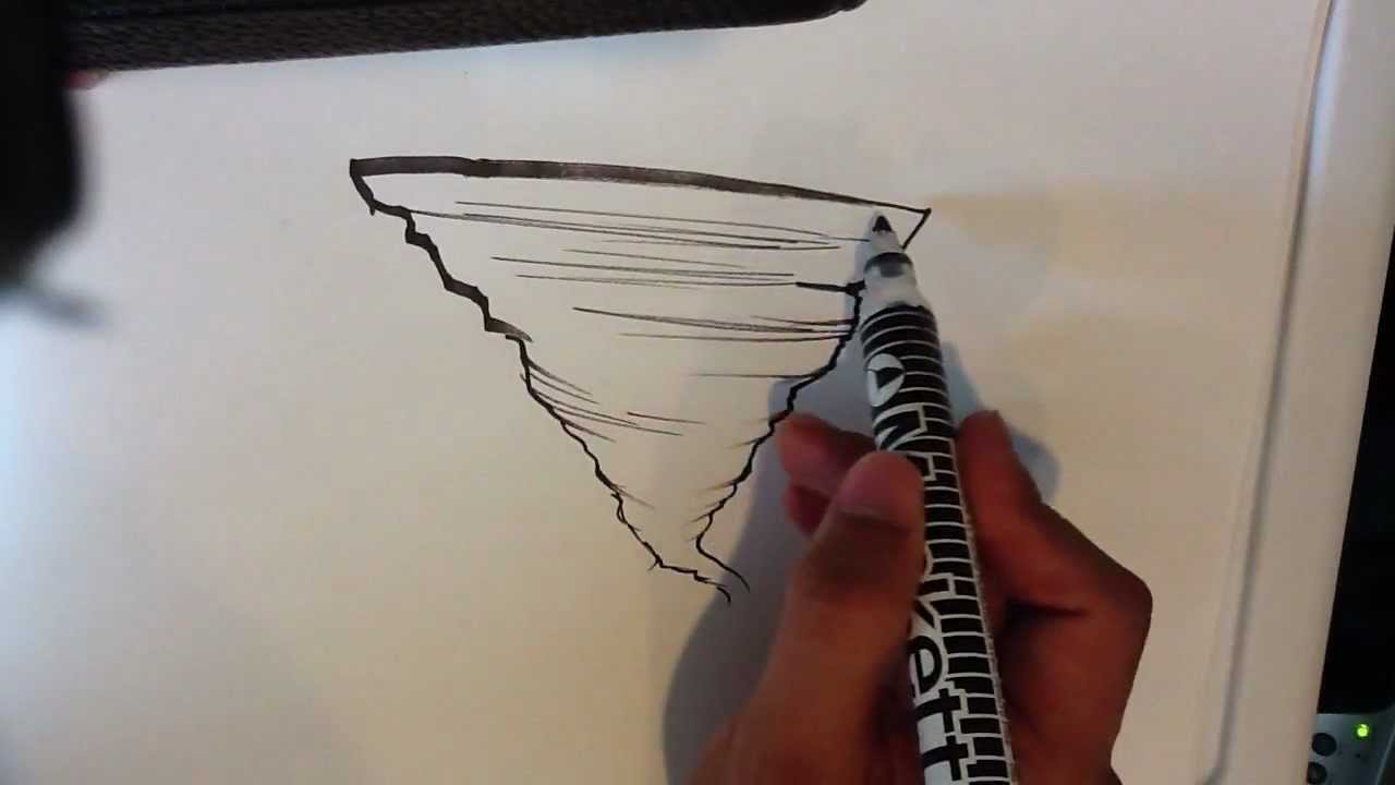 1280x720 how to draw a tornado - Cyclone Drawing