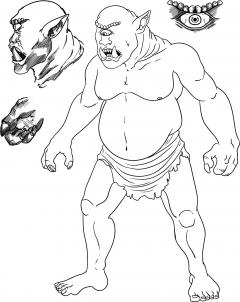 240x302 draw a cyclops, step - Cyclops Drawing
