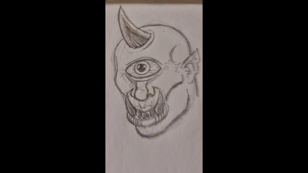 1280x720 drawing a classic cyclops head step - Cyclops Drawing