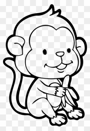 300x435 Monkey Outline Drawing - Cymbals Drawing