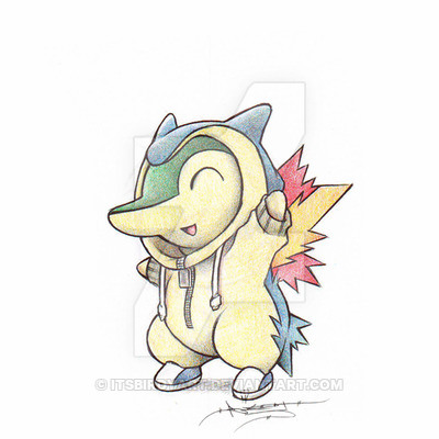 400x400 Cyndaquil Wearing A Typhlosion - Cyndaquil Drawing