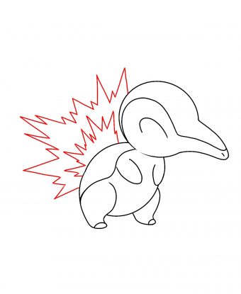 340x415 How To Draw Cyndaquil Pokemon - Cyndaquil Drawing