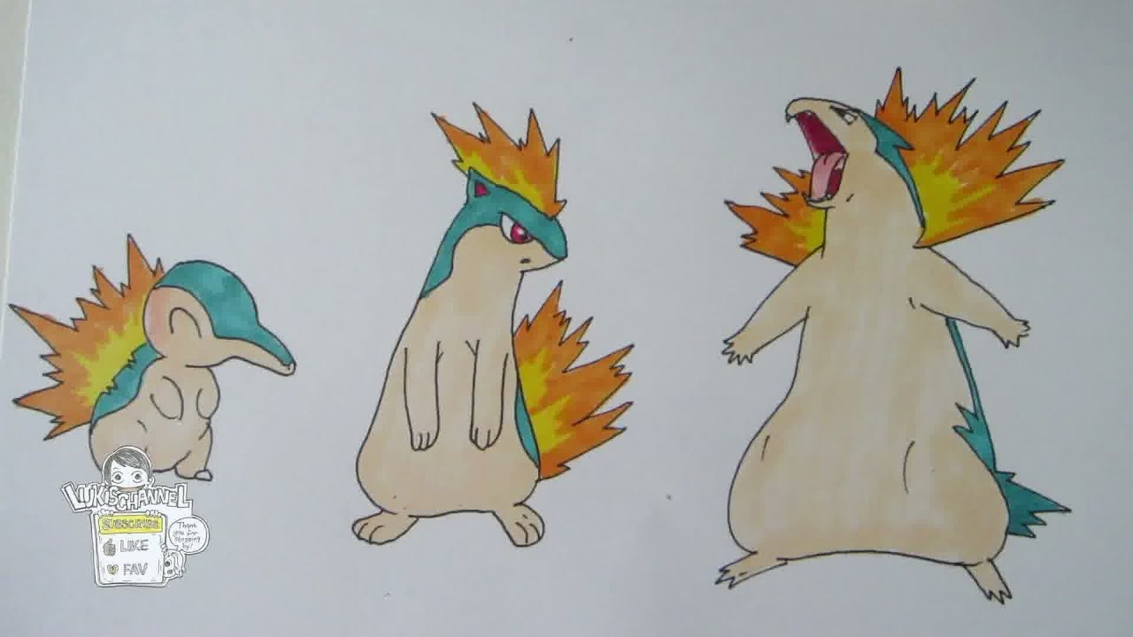 1280x720 How To Draw Pokemon Cyndaquil, Quilava - Cyndaquil Drawing