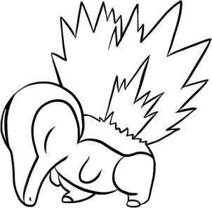 302x296 How To Draw Cyndaquil - Cyndaquil Drawing