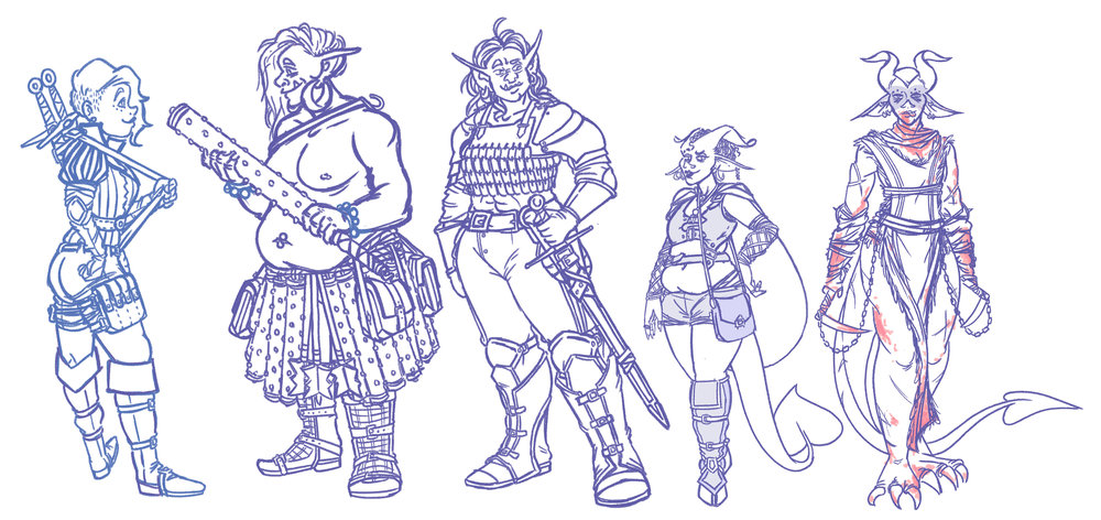 1000x472 Illustration Andrew White - D&D Drawing