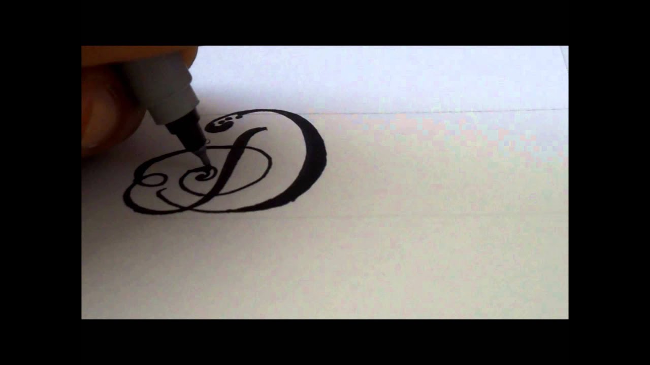 1280x720 How To Draw A Fancy Swivereled Letter 'd' - D Drawing