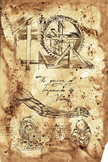 375x562 the genius of leonardo da vinci drawing - Da Vinci Drawings