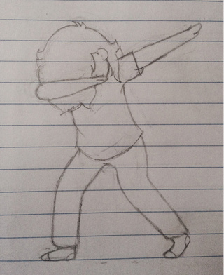 320x392 i taught myself how to draw a person dabbing because i'm a mess - Dab Drawing