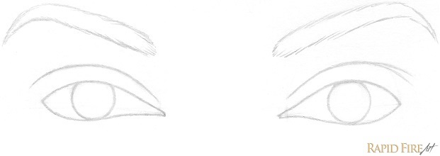 621x220 How To Draw A Pair Of Realistic Eyes Rapidfireart - Dab Drawing Easy