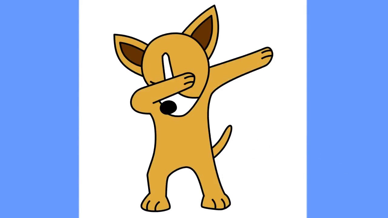 1280x720 How To Draw Dabbing Puppy Easy Drawing Dog - Dab Drawing Easy