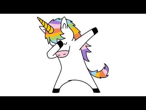 480x360 How To Draw A Dabbing Unicorn Emoji Easy For Kids - Dab Drawing Easy