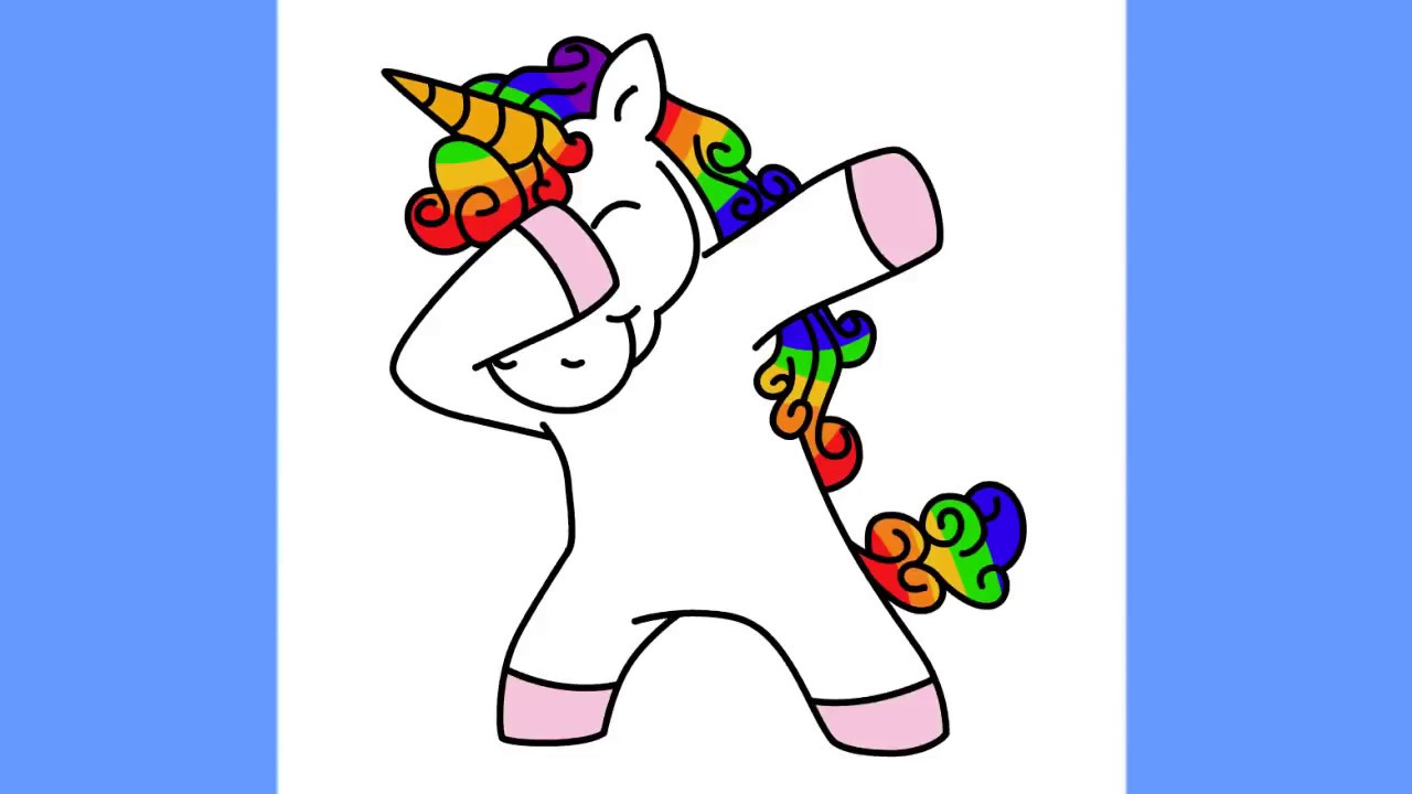 1280x720 How To Draw A Unicorn Dabbing For Kids Easy And Cute - Dab Drawing Easy