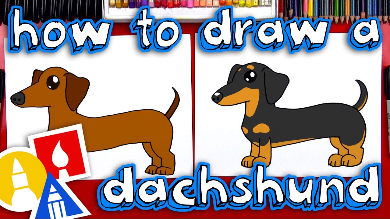 1280x720 how to draw a dachshund - Dachshund Cartoon Drawing