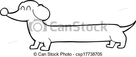 450x188 cartoon dachshund - Dachshund Cartoon Drawing