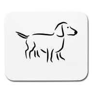 190x190 Dachshund Drawing Weiner Dog Mouse Pad Spreadshirt - Dachshund Drawing