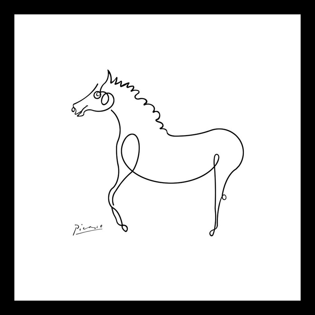 1030x1030 Picasso Dachshund Line Drawing - Dachshund Drawing Picasso