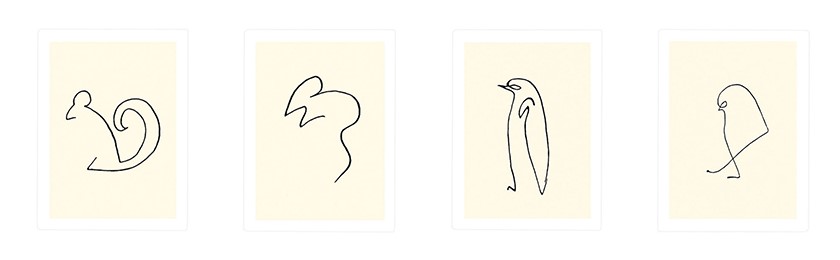 840x260 The Line Drawings Of Pablo Picasso - Dachshund Drawing Picasso