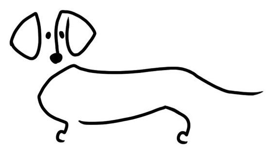 564x323 daschund line drawing all my favorite things dachshund - Dachshund Line Drawing