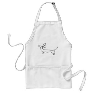 307x307 Dachshund Kitchen Dining Supplies Zazzle Ca - Dachshund Line Drawing