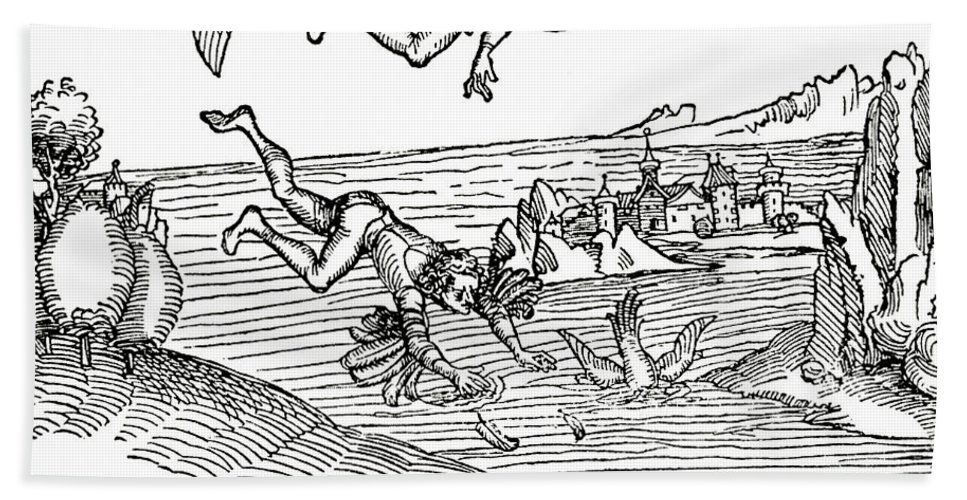 967x500 daedalus and icarus hand towel for sale - Daedalus And Icarus Drawing