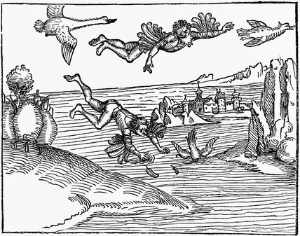 428x337 the flight of daedalus and fall of icarus' - Daedalus And Icarus Drawing