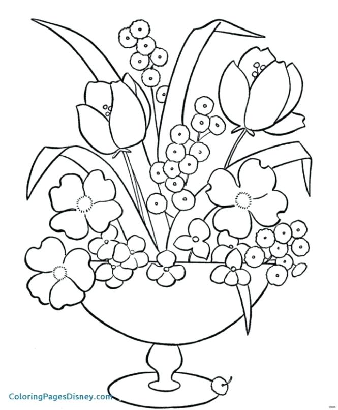 665x806 Daffodil Coloring - Daffodil Line Drawing
