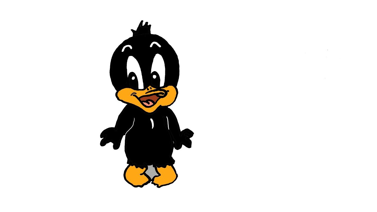 1280x720 How To Draw Baby Daffy Duck - Daffy Duck Drawing