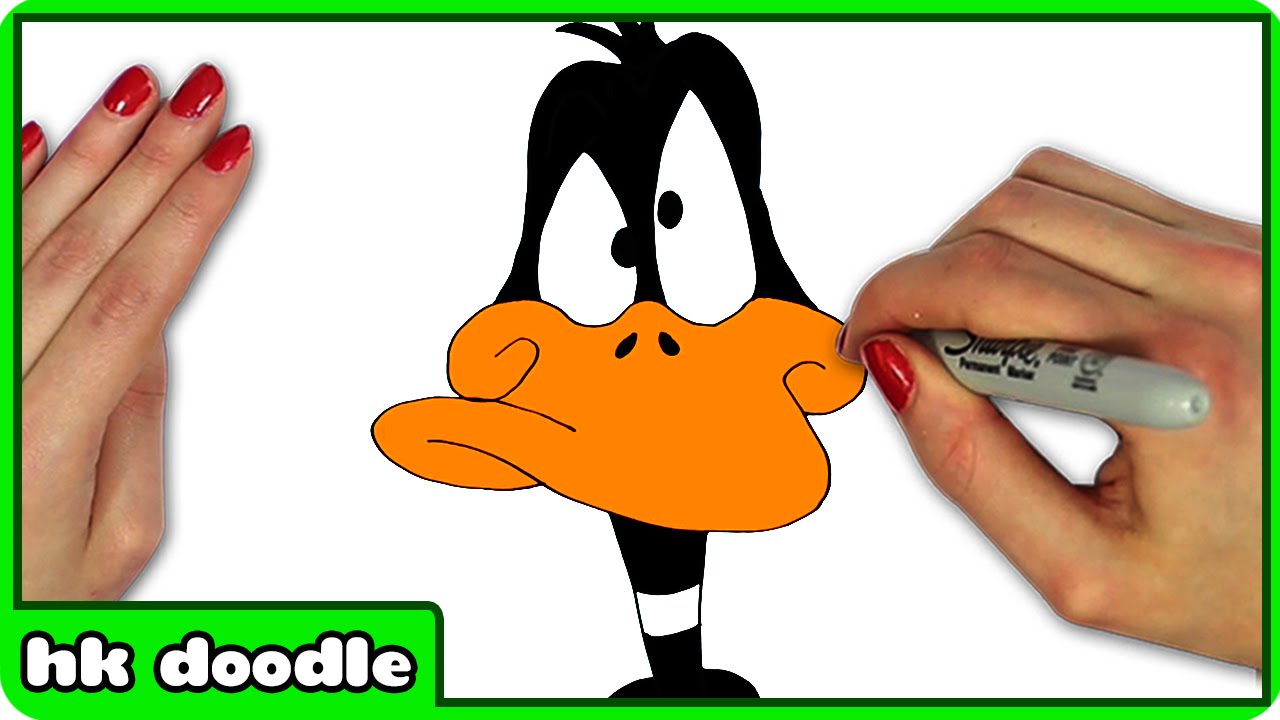 1280x720 How To Draw Daffy Duck From Looney Tunes - Daffy Duck Drawing