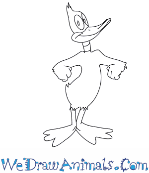 300x350 How To Draw Daffy Duck - Daffy Duck Drawing