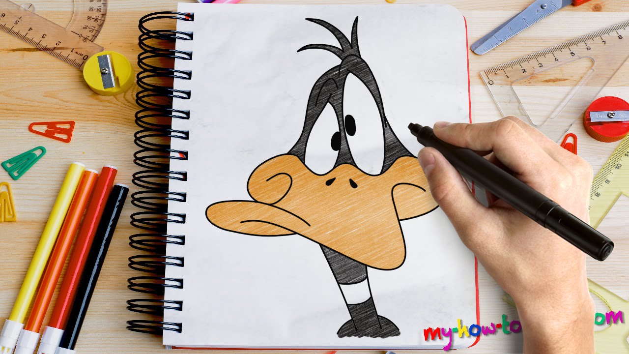 1280x720 How To Draw Daffy Duck - Daffy Duck Drawing