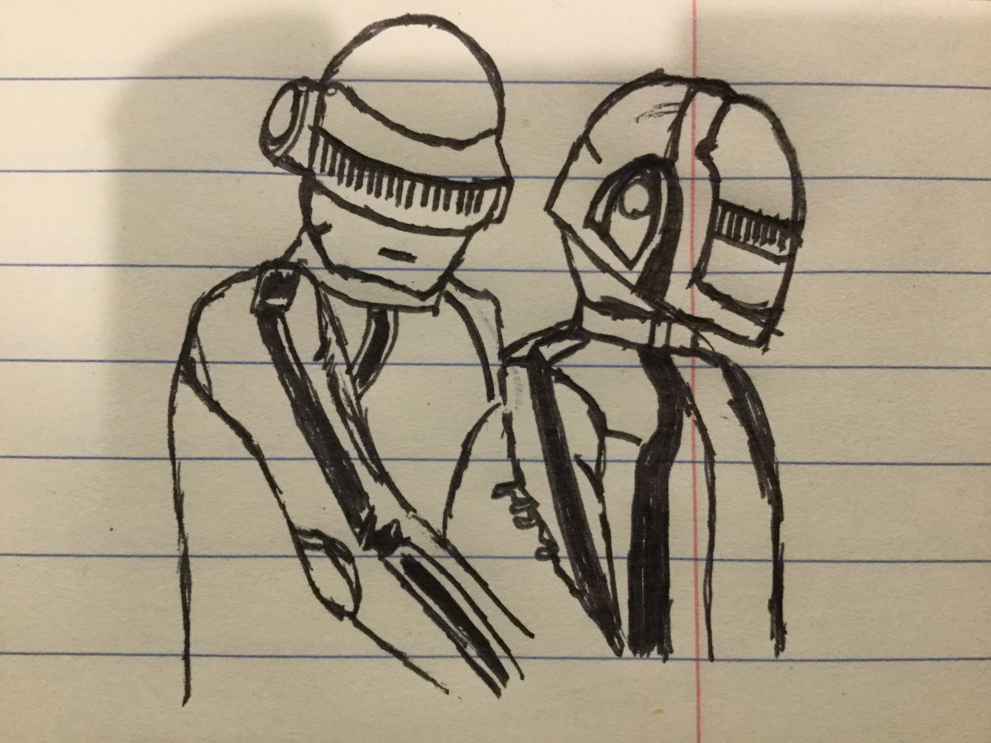 3264x2448 daft punk tron legacy drawing - Daft Punk Drawing