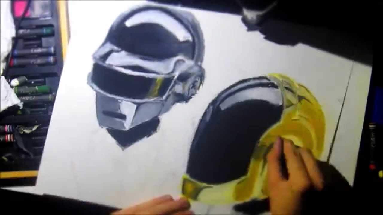 1280x720 awesome daft punk speed drawing - Daft Punk Drawing