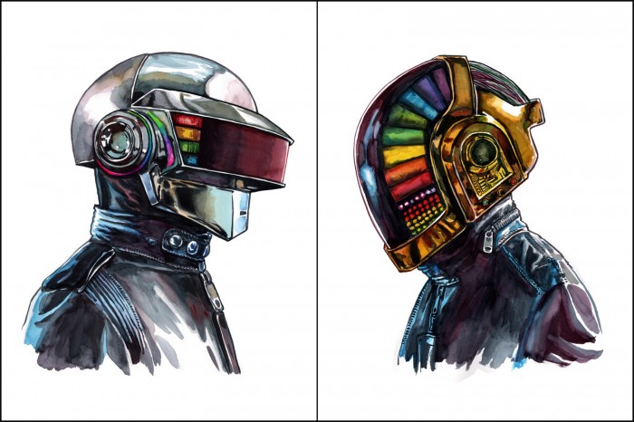 700x466 shiny punk! tim doyle - Daft Punk Drawing