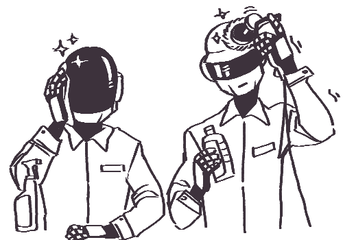 500x350 drawing robots daft punk suikerpil - Daft Punk Drawing