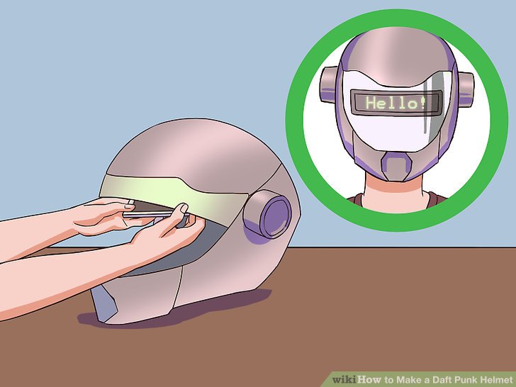 728x546 Ways To Make A Daft Punk Helmet - Daft Punk Helmet Drawing