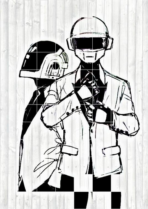 500x706 This Is One Of The Coolest Ones I've Seen In A While! - Daft Punk Helmet Drawing