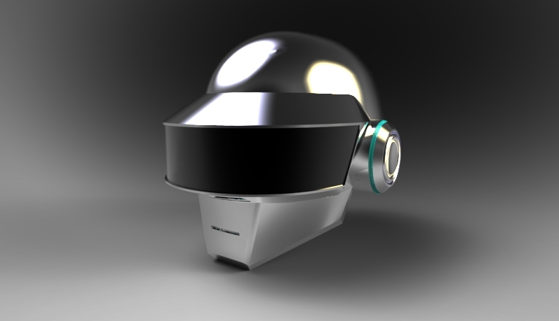 800x459 Thomas Bangalter's Daft Punk Helmet Cad Model Library Grabcad - Daft Punk Helmet Drawing