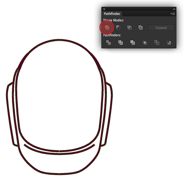 600x600 Create A Daft Punk Gif Animation Using Illustrator And Photoshop - Daft Punk Helmet Drawing