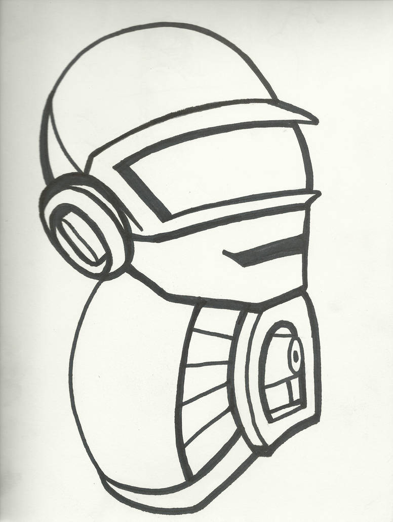776x1029 Daft Punk's Helmets Sketch - Daft Punk Helmet Drawing