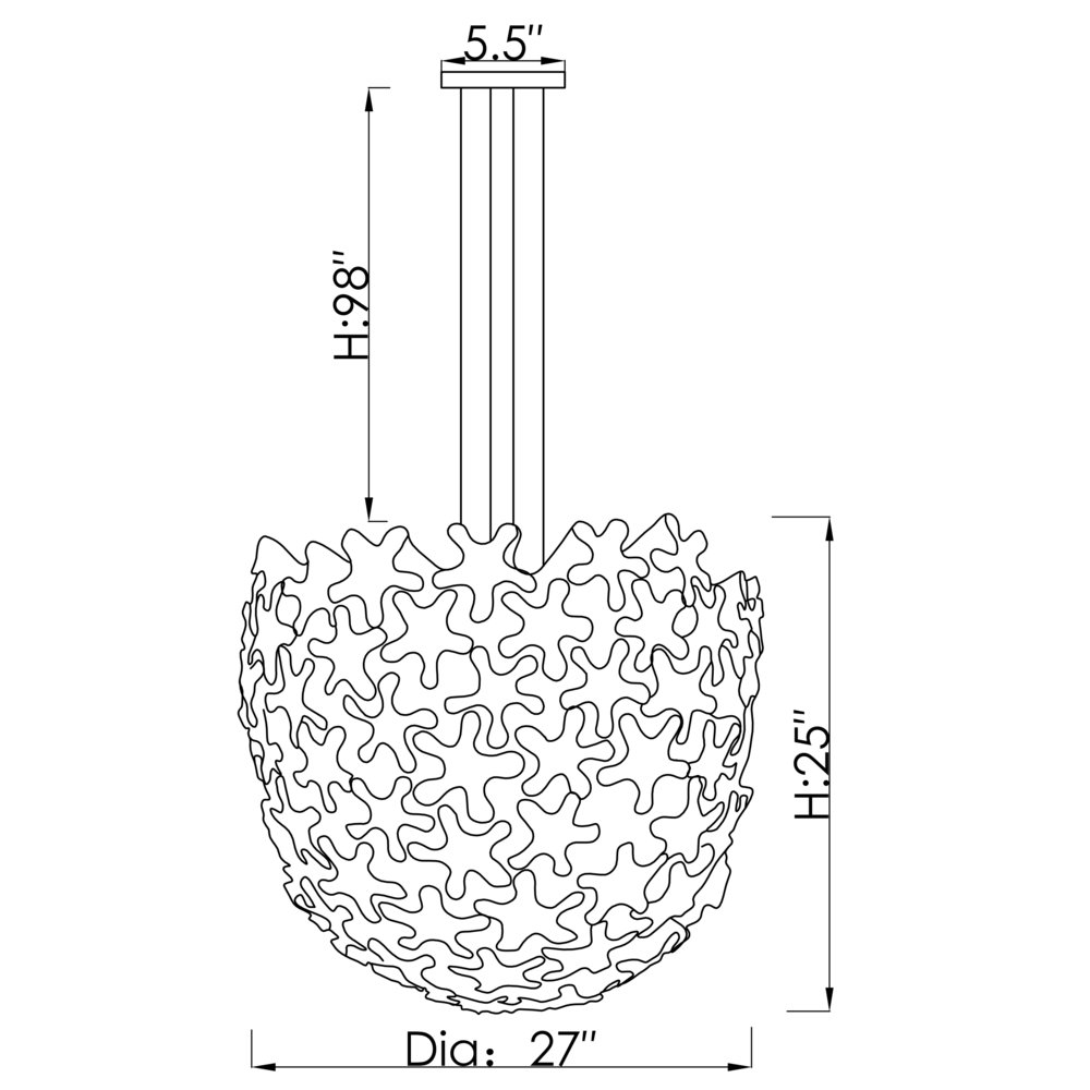 1000x1000 Dahlia Large Aqua Viz Glass - Dahlia Line Drawing