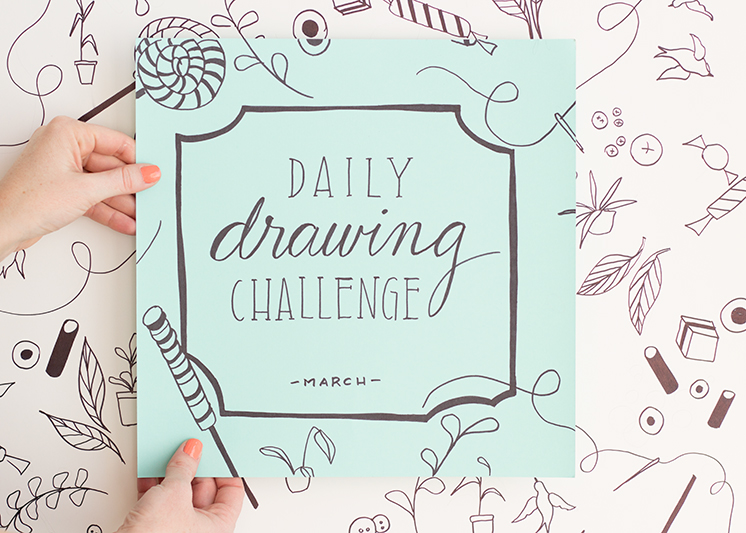 746x533 you're invited to a daily drawing challenge - Daily Drawing Challenge