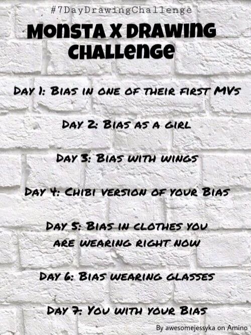 500x666 day drawing challenge monbebe amino - Daily Drawing Challenge