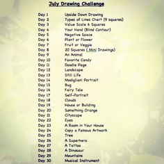 236x236 Best Art Challanges Images Drawing Challenge, Day Drawing - Daily Drawing Ideas