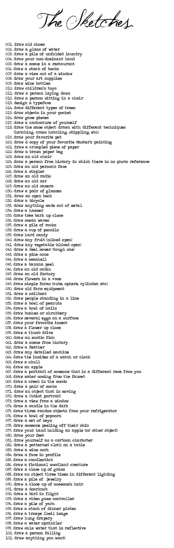 599x1884 Drawing Prompts Free Download - Daily Drawing Ideas